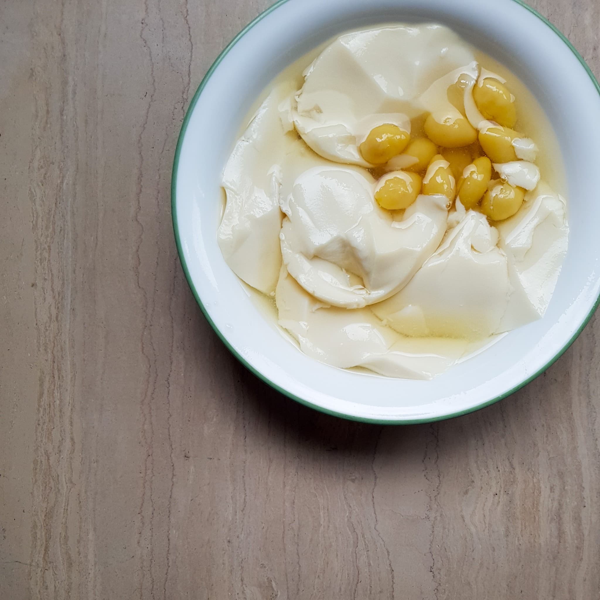 bean curd with ginko nuts