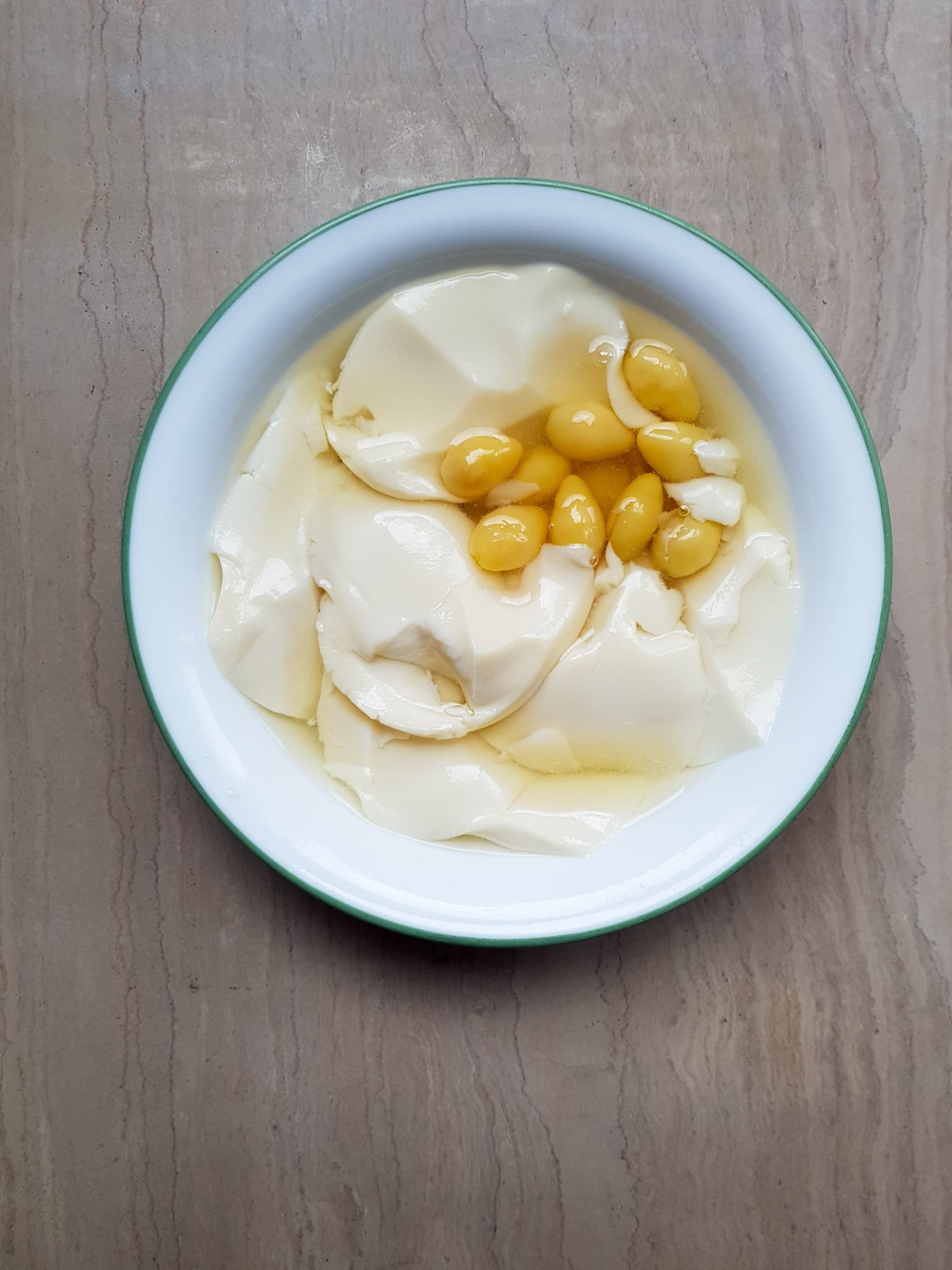 bean curd with ginko nuts