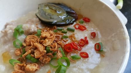 porridge century eggs