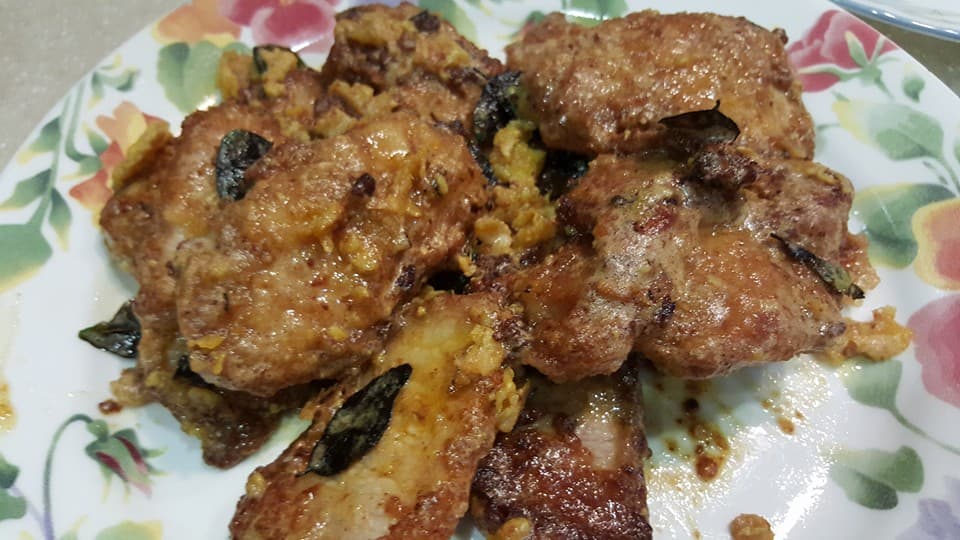 Salted Egg Yolk Pork Chop or Prawns