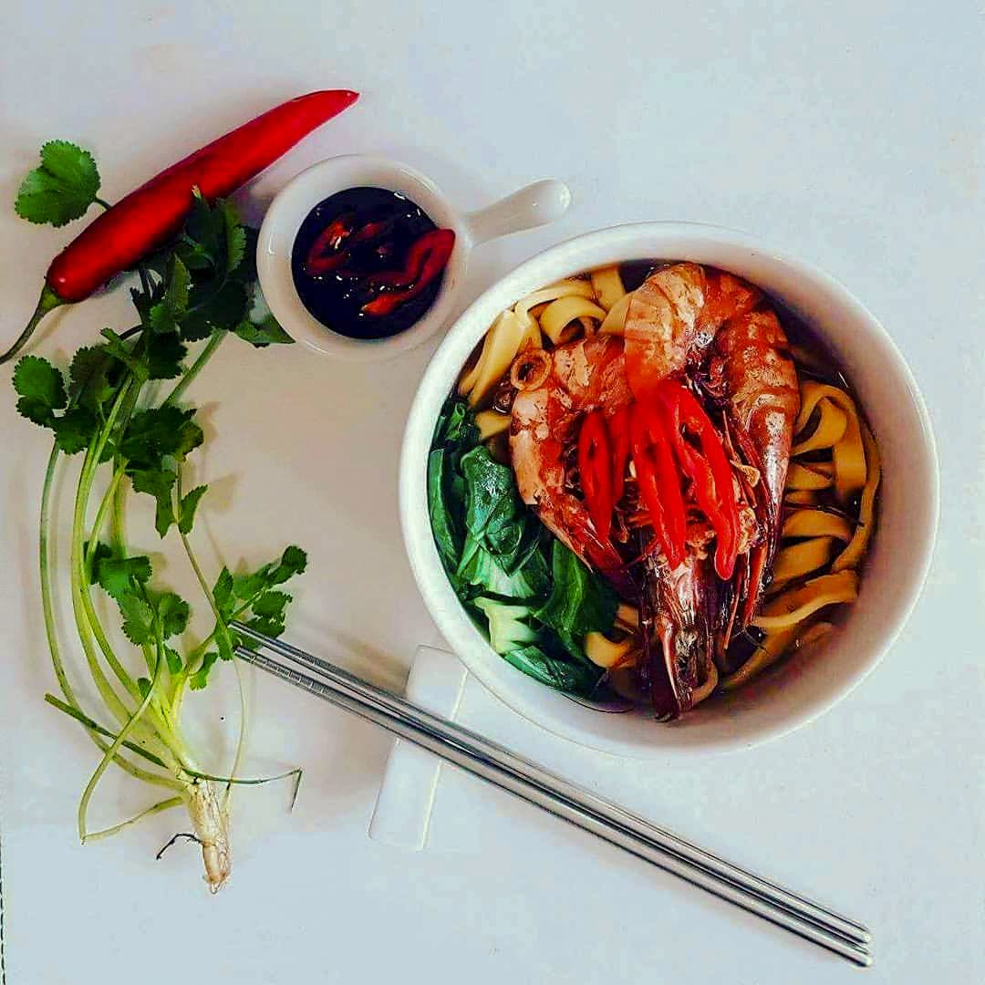 claypot prawn noodles