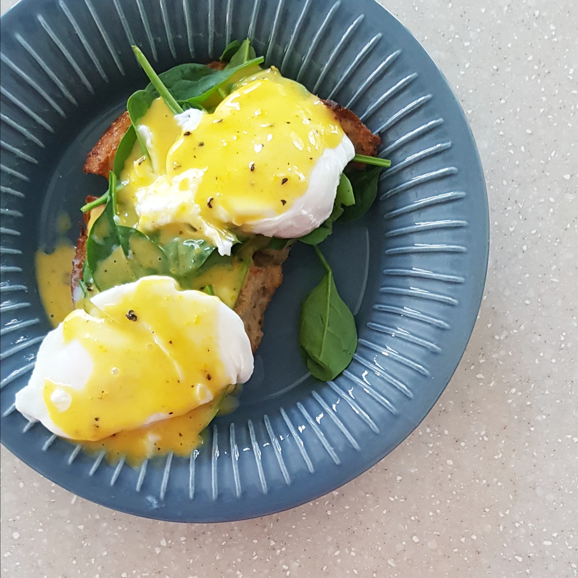Eggs Benedict on Focaccia