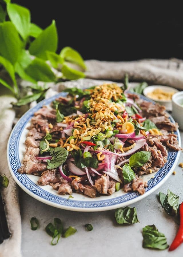 Vietnamese Rare Beef Salad | Bò Tái Chanh – Christina Chow