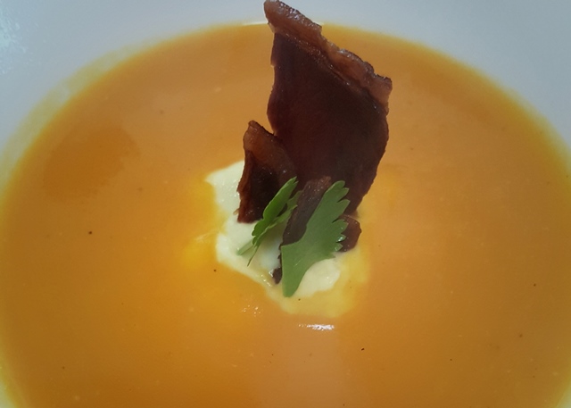 Pumpkin Soup with Parsnip Cream