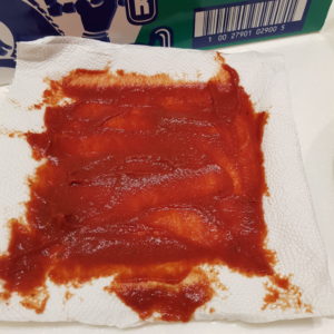 drying pizza sauce